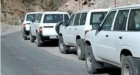 Convoy of Nissan Vehicles on the road